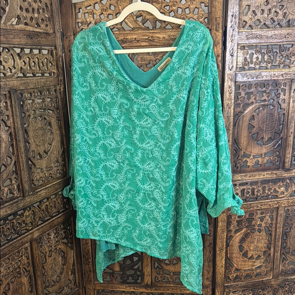 Democracy Teal Paisley Women's Tunic